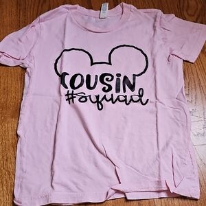 Pink Cousin Squad Disney Mickey Ears Kids T-Shirt
